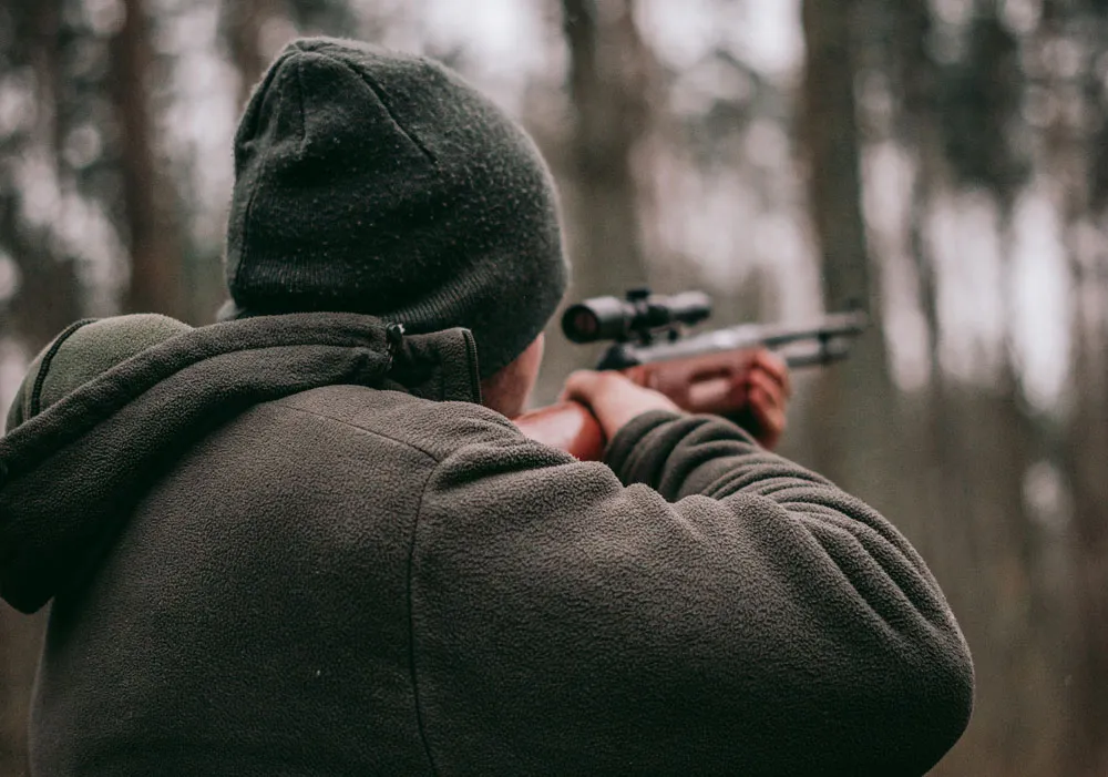 Hunter with Rifle Drawn