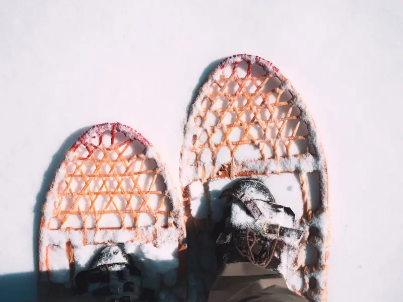 Showshoeing in Winter in Eagle River